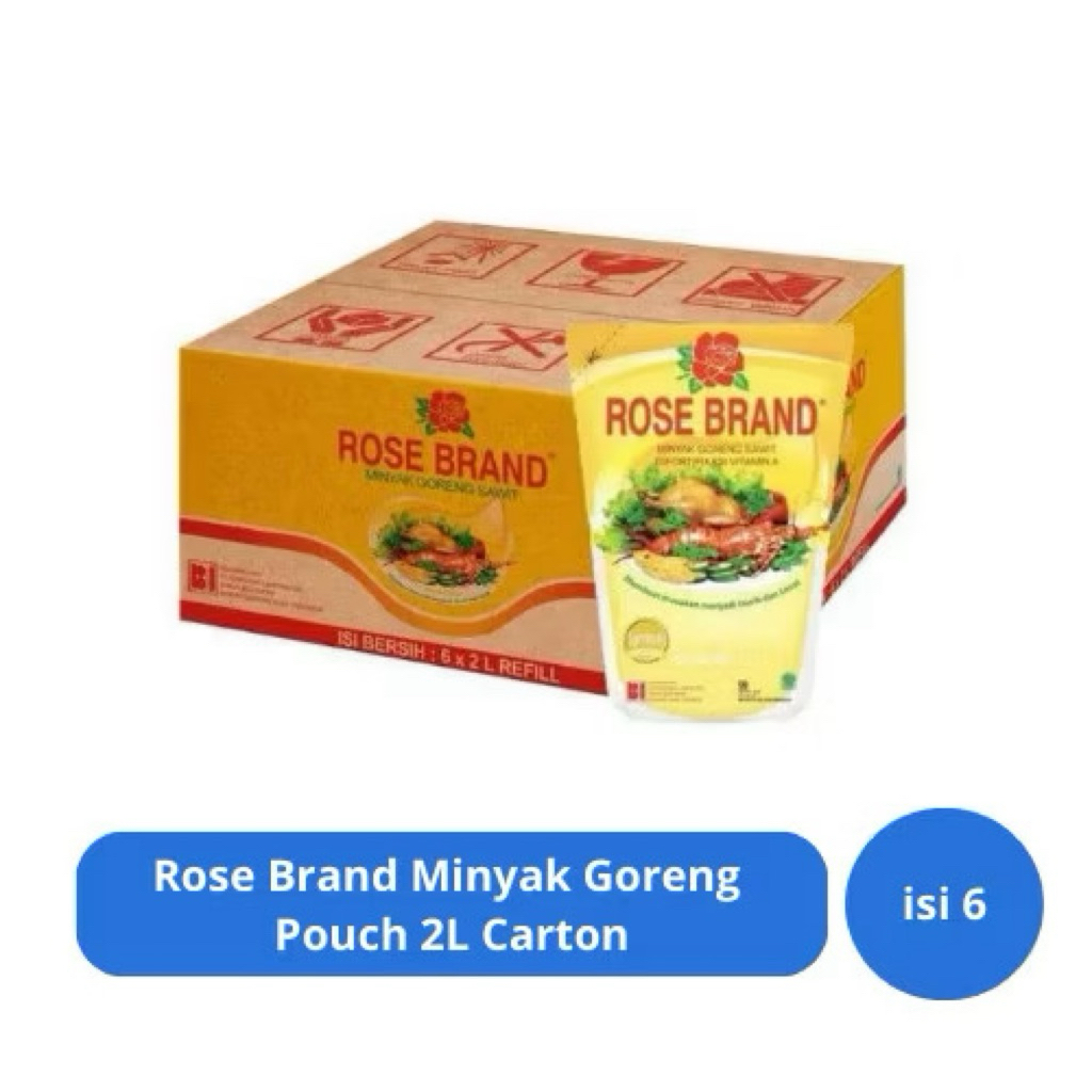 Minyak Goreng ROSE BRAND 2 Liter 1 Kardus | Minyak Goreng 2L Grosir | Minyak Rose Brand 1 Dus