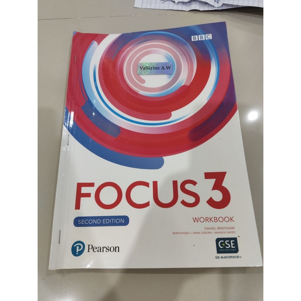 Buku English focus 3 workbook pearson bbc bekas