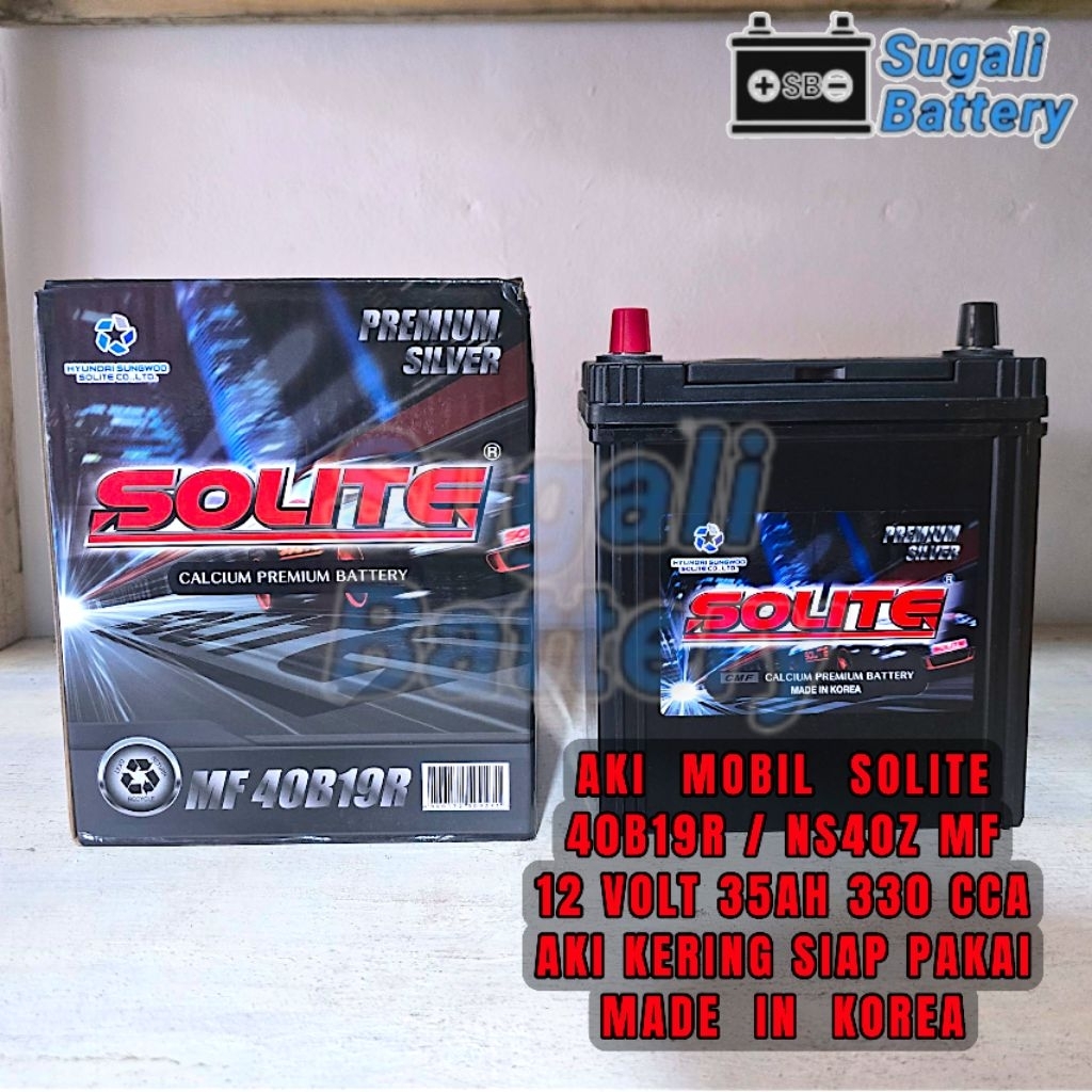 AKI MOBIL SUZUKI CARRY, FUTURA, JIMNY KATANA, PICKUP SOLITE NS40Z MF AKI KERING 12V 35AH ORIGINAL