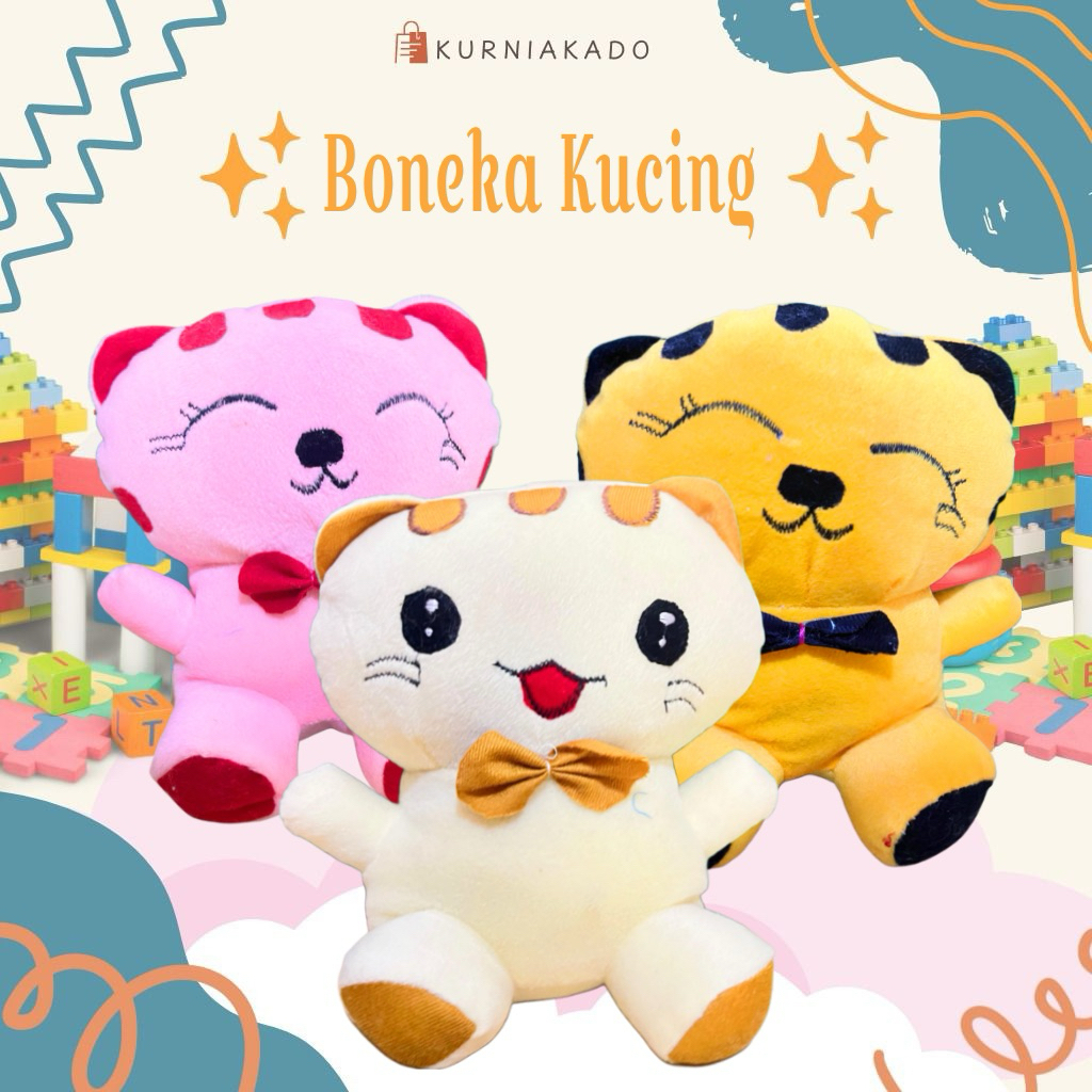 Boneka kucing tegak berdiri velboa lucu Karakter Boneka cat lucu boneka karakter kucing berdiri kurn