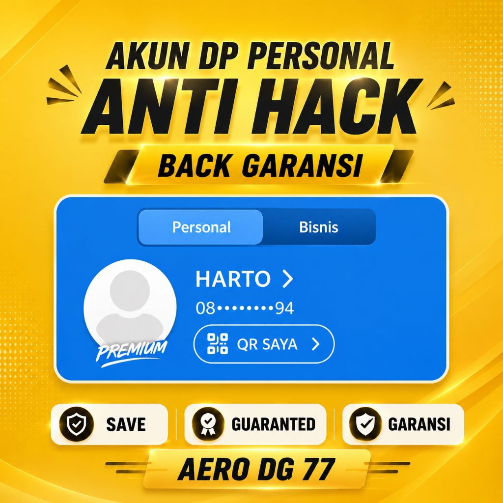 AKUN DP PERSONAL ANTI HACK BACK GARANSI