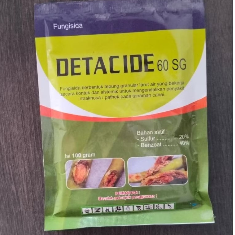 FUNGISIDA DETACIDE OBAT PATHEK LANGSUNG KERING 100gr dan 250 gr