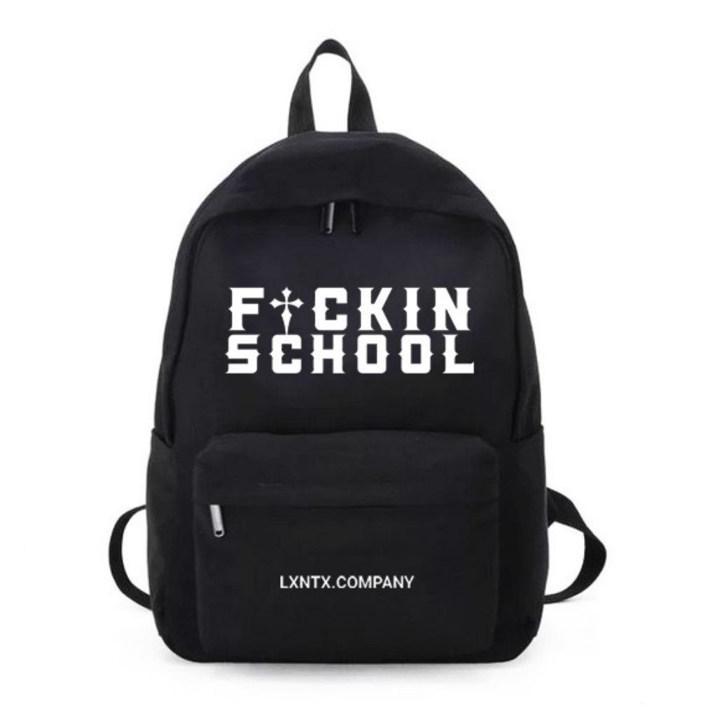 Tas Ransel Pria Ransel Fvckin School Free Sticker