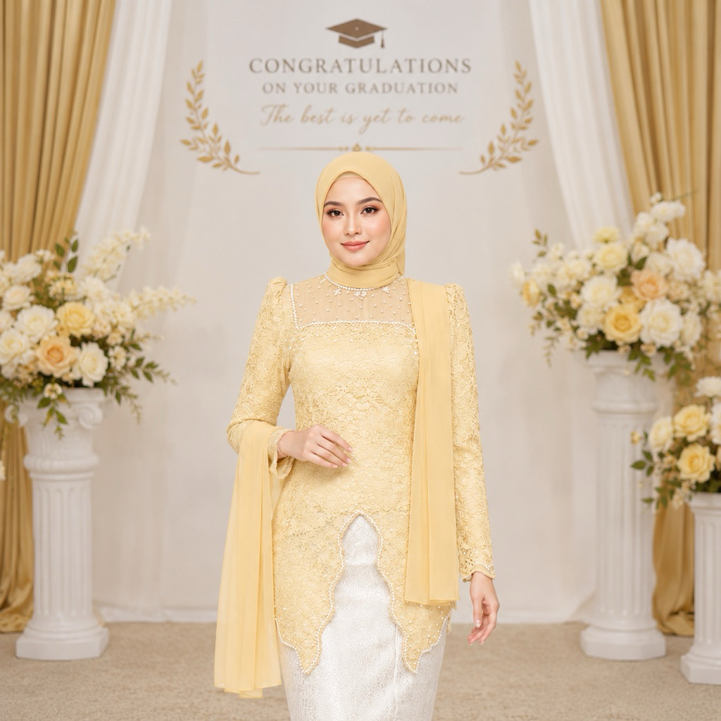 AKA KEBAYA // Kebaya Brokat Fuji // Kebaya Lamaran // Kebaya Wisuda // Kebaya Brukat Modern // Kebay