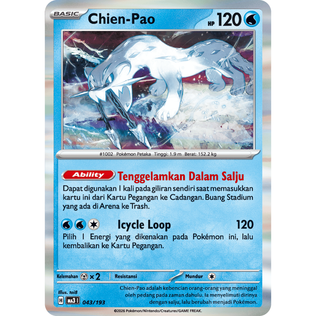 Pokemon Chien-Pao TCG Kartu Bulk Common