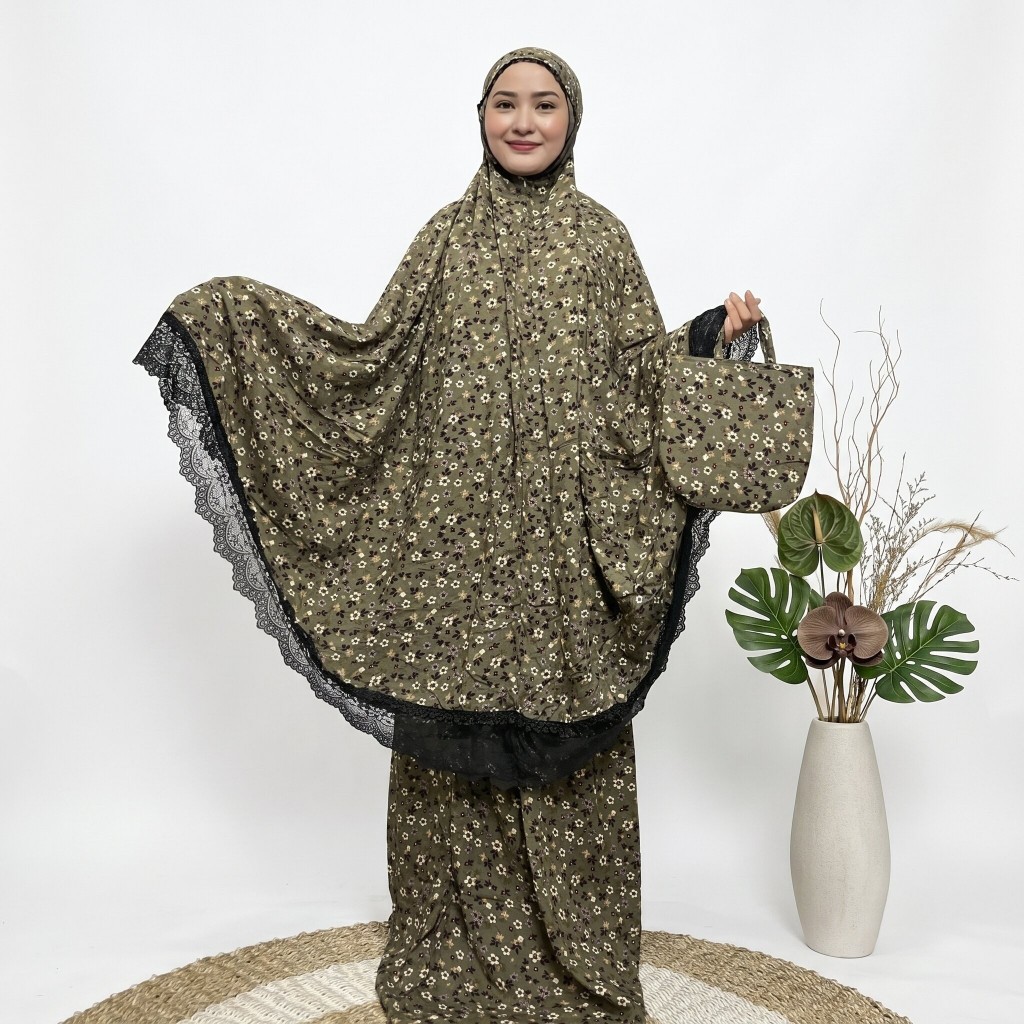 Arbifa | Mukena Rayon Motif Fuji Katun Premium Jumbo