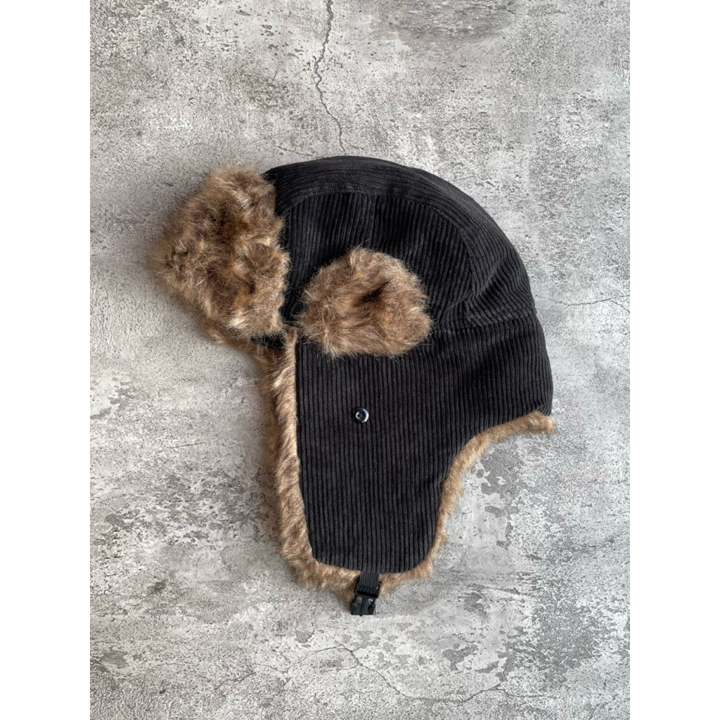 Topi Ushanka ANNEX Winter Hat Corduroy Second Original Import Murah