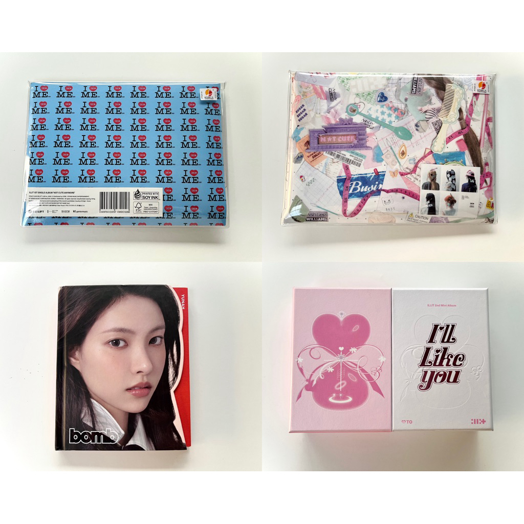 ALBUM ONLY ILLIT - NOT CUTE ANYMORE, BOMB GLITT VER YUNAH, I'LL LIKE YOU TO VER