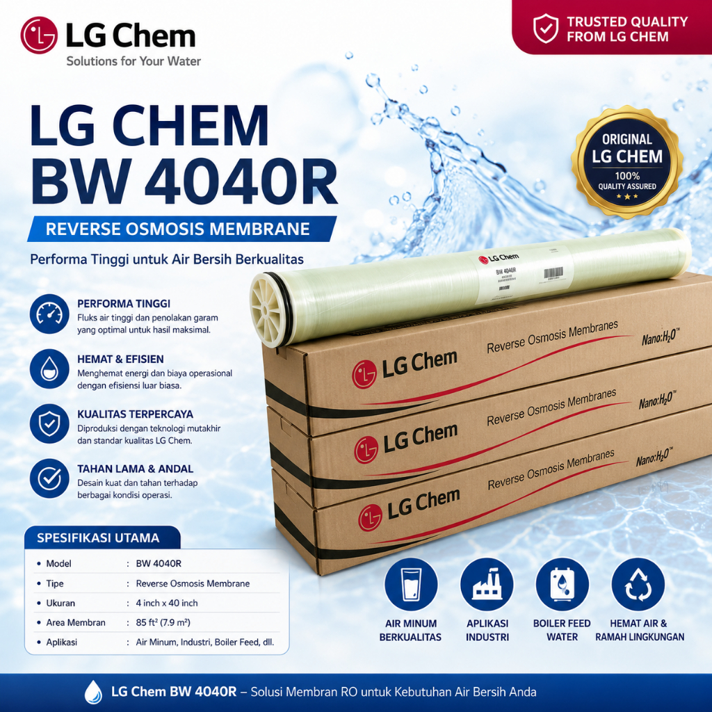 Membrane RO 2000 Gpd LG Chem - membrane filter Air Payau