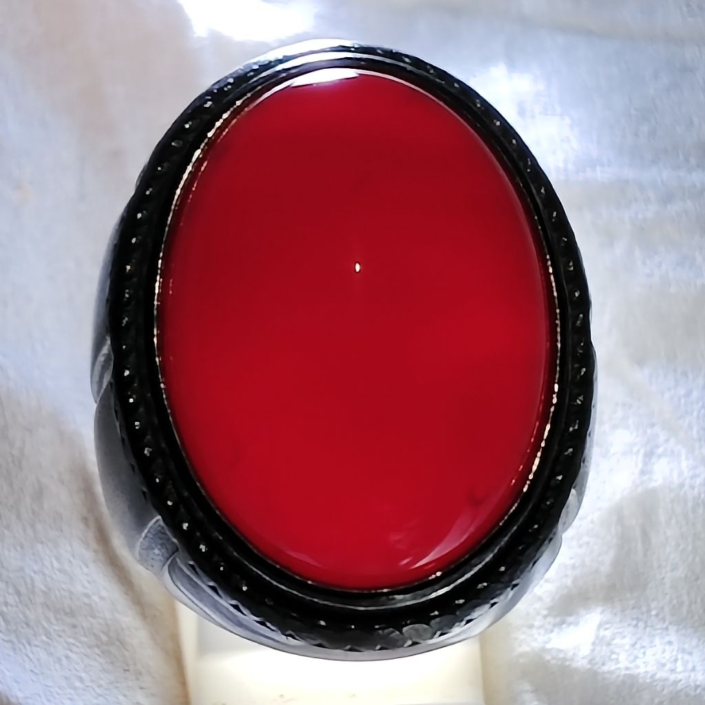 mediahikmah63 batu permata akik red baron big size jumbo 18 x 25 mm size 8  bukan marjan bacan rubi 