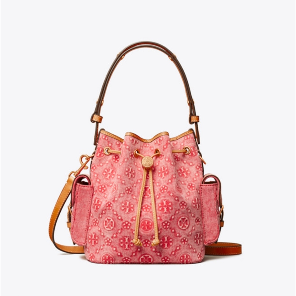 T Monogram Denim Bucket