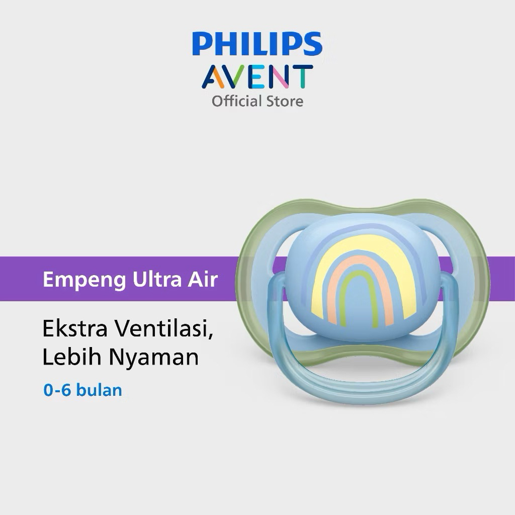 Philips Avent Pacifier Empeng Desain Ortodontik, Ekstra Ventilasi, Kemasan Sterilisasi