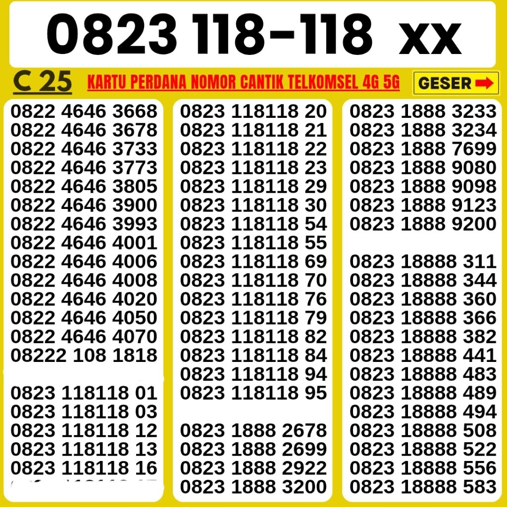 NOMOR CANTIK SIMPATI SUPER 118118 NOMOR 11 digit 12digit TELKOMSEL 4G 5G NOCAN SIMPATI NOMER TELKOMS
