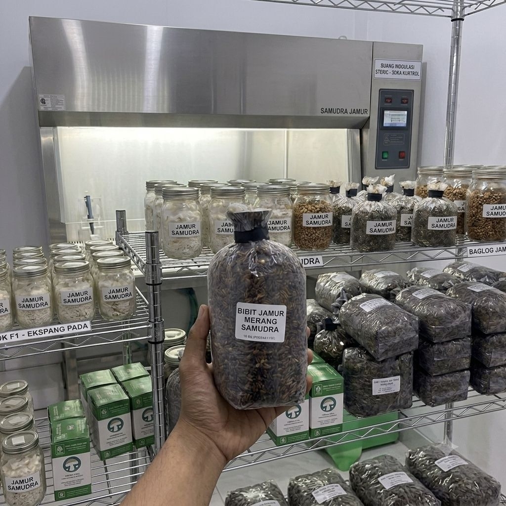 Bibit jamur merang ,bibit jamur samudra  semi super  premium