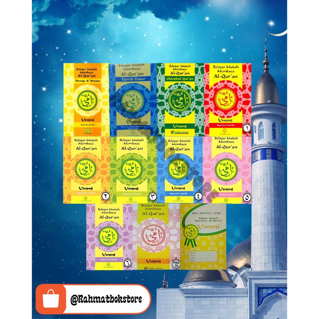 Kitab Ummi Prestasi , Ummi Pra Tk , Ummi Jilid 1 sampai 6 , Ummi Ghoroibul Quran , Ummi Tajwid Dasar