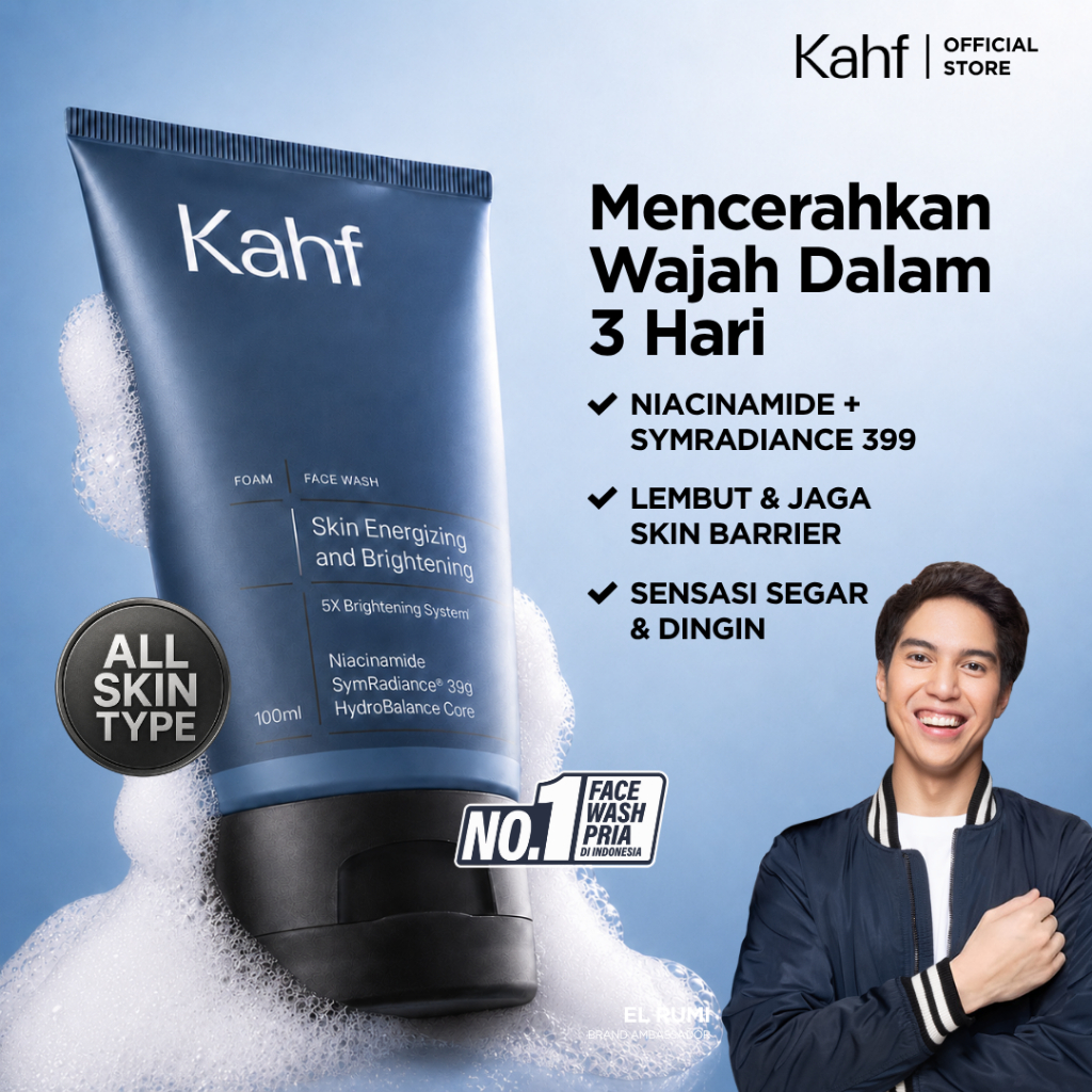 [TINTINTINWIN'S PICK] Kahf Face Wash Skin Energizing and Brightening 100 ml - Sabun Cuci Muka Pria u