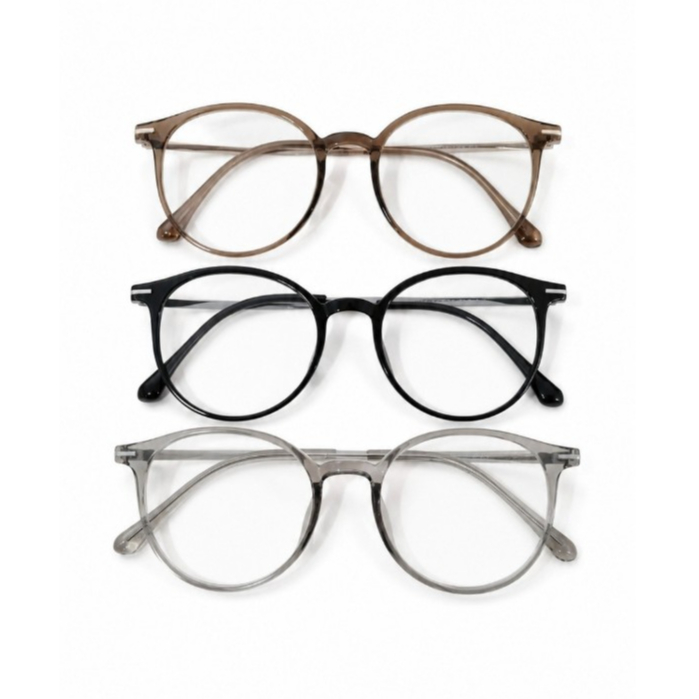 Kacamata Frame Oval Bahan Besi Premium Terbaru Kekinian Unisex Bisa Normal,Minus,Silinder TR 5004
