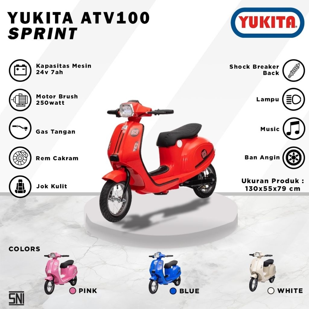MOTOR AKI VESPA YUKITA ATV 100~MOTOR AKI ANAK