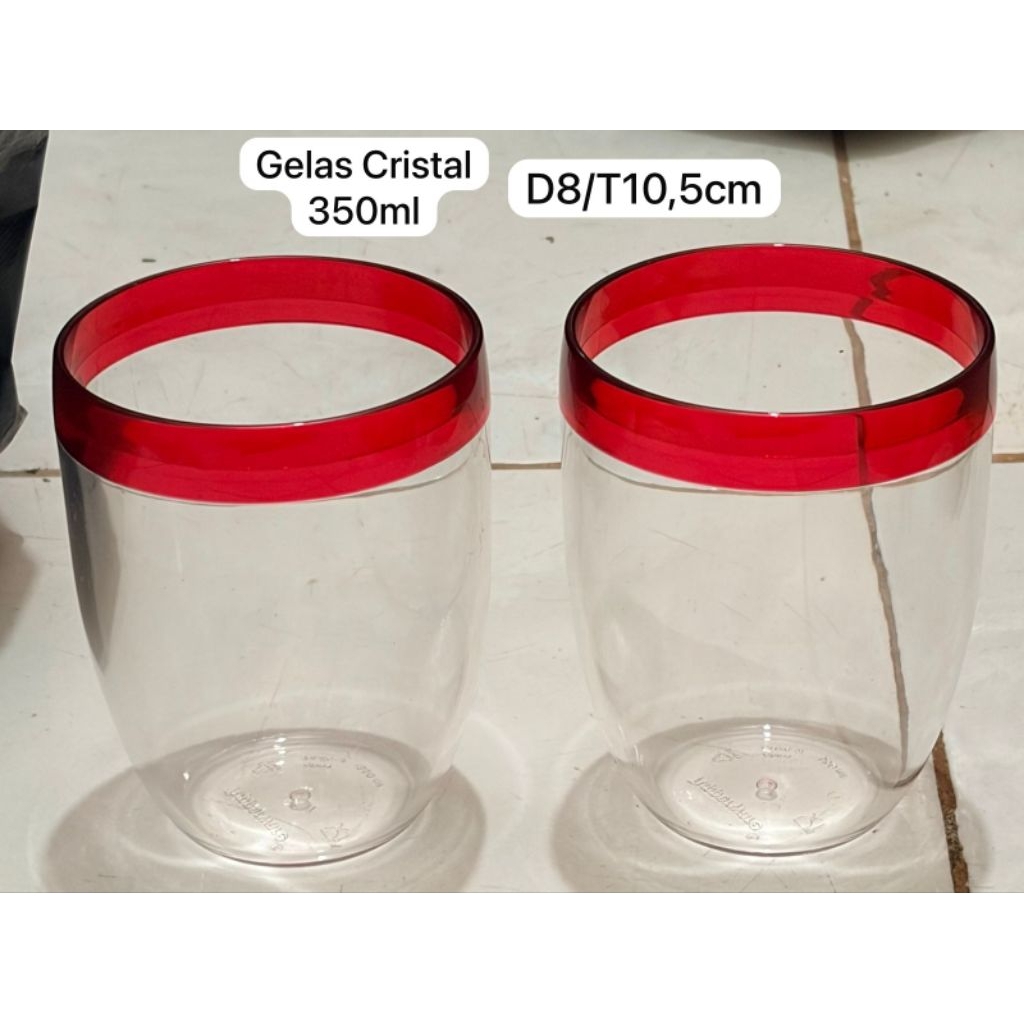 TUPPERWARE GELAS CRISTAL(2PCS)/GELAS CRISTAL/TUPPERWARE