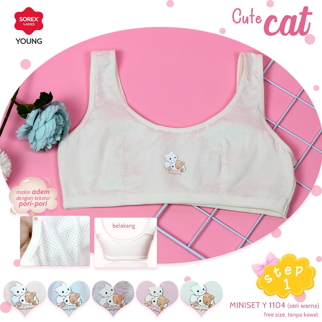 Sorex Young Miniset Freesize Tanpa Busa Tanpa Kawat Y 1104 / Miniset Anak