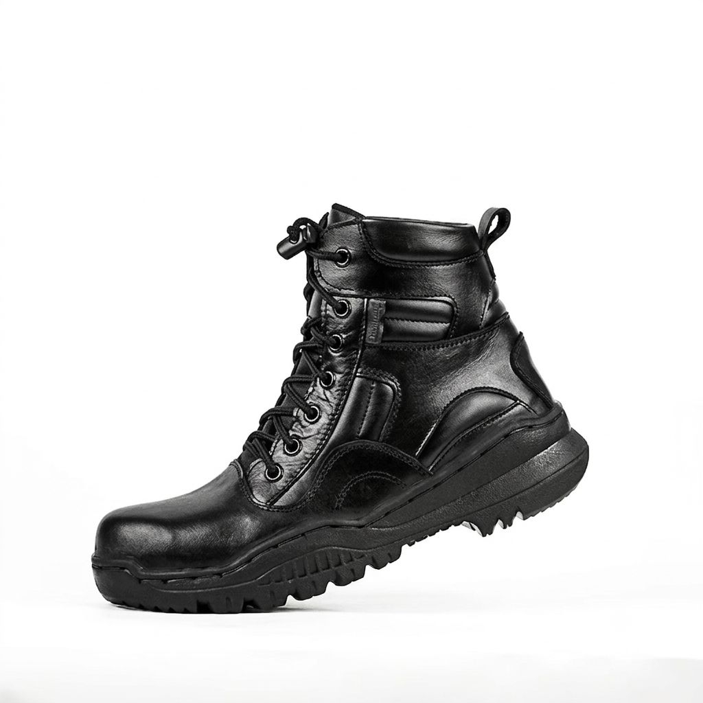 Caanggo - Sepatu PDL Lantas Terbareu Sepatu PDL Kulit Tinngi 6 Inc PDL TNI POLRI SECURITY Terbaru