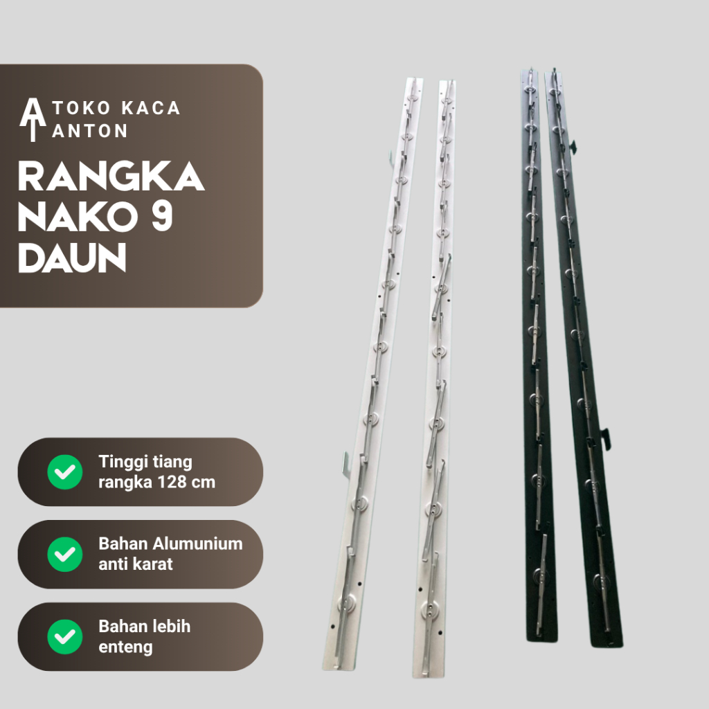 Tiang Rangka Nako 9 daun Alumunium Bagus