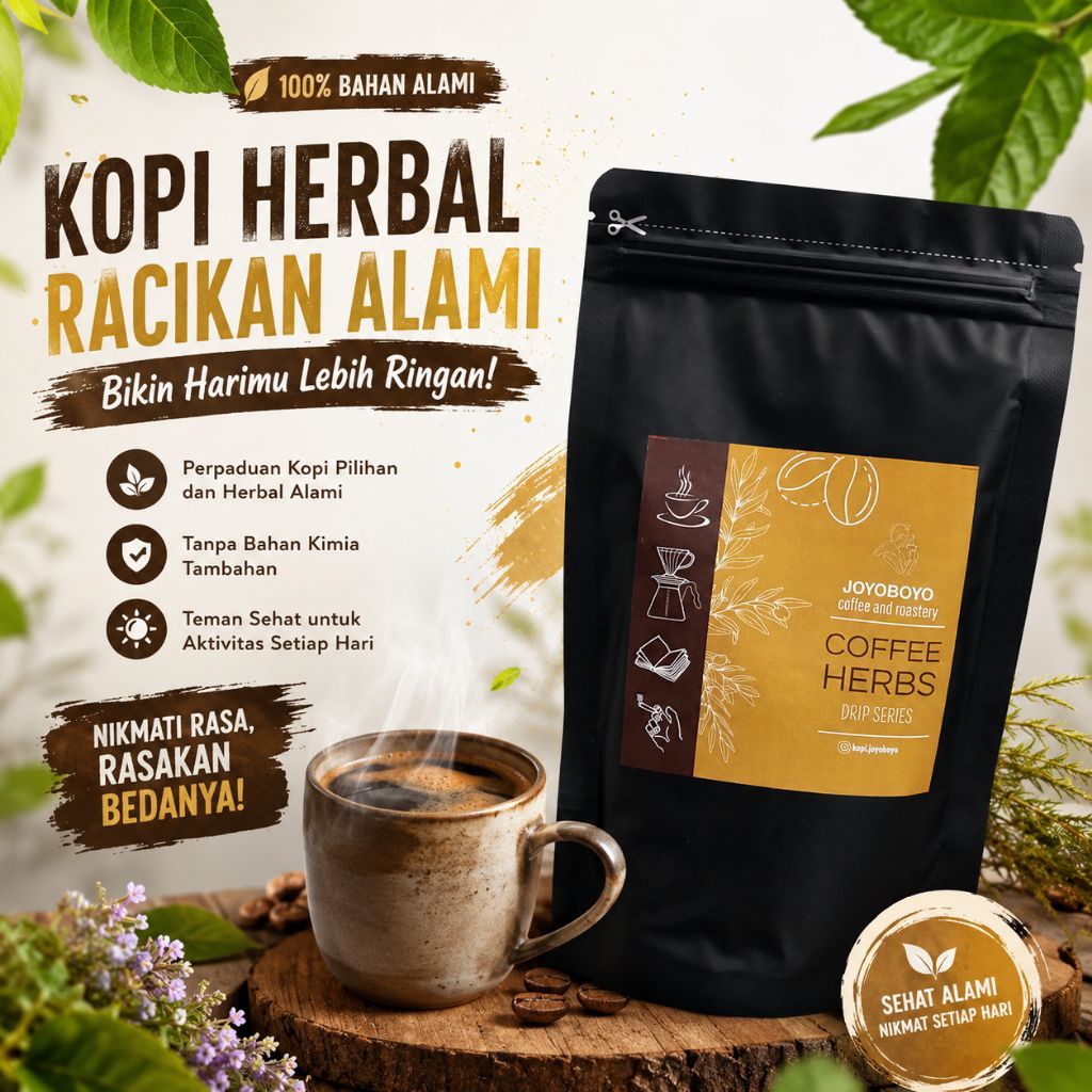Kopi Herbal Joyoboyo Kopi Purwoceng Extra Ginseng Halal