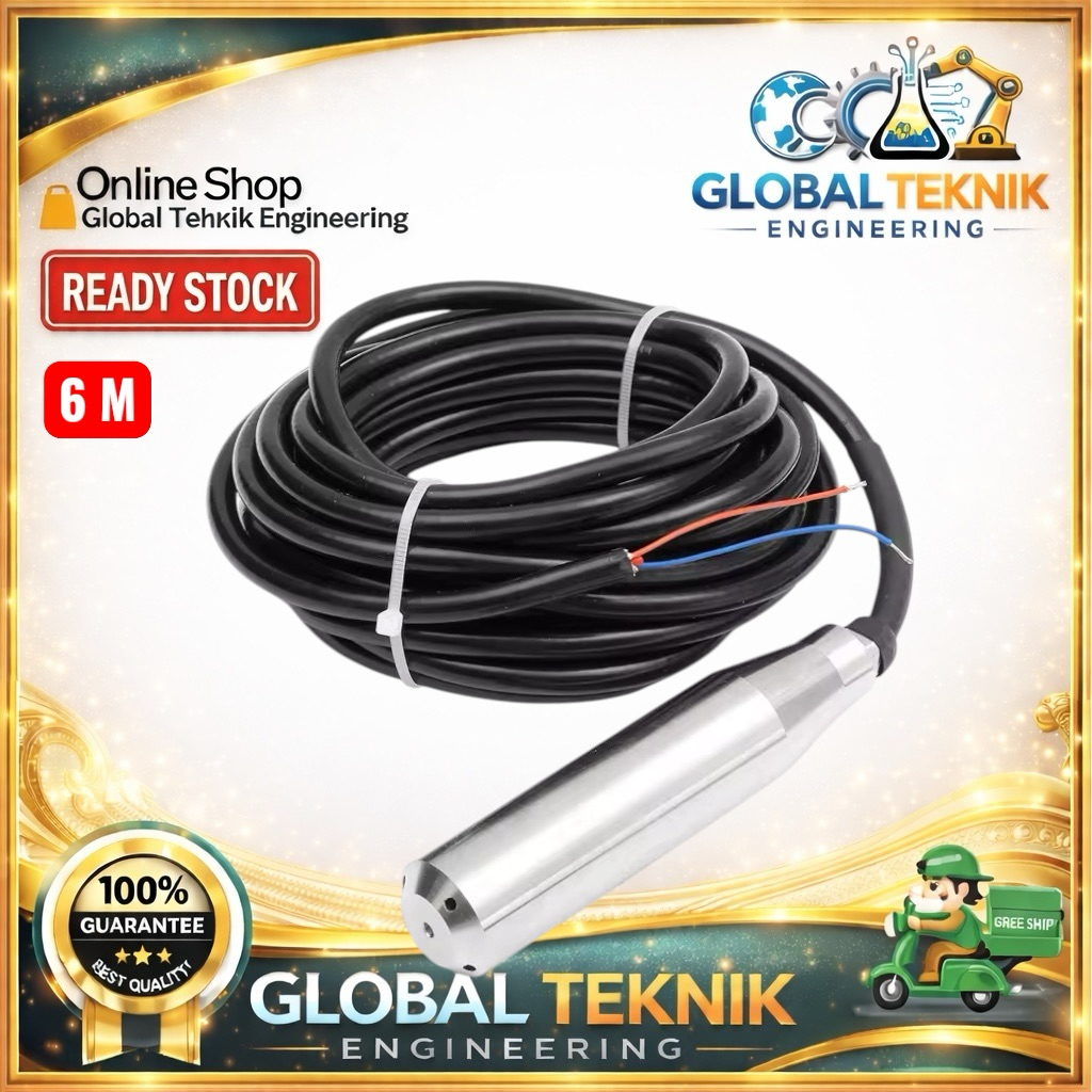 Submersible Water Level Transmitter Level Transducer Sensor 6m Cable / Transmitter Level Transducer 