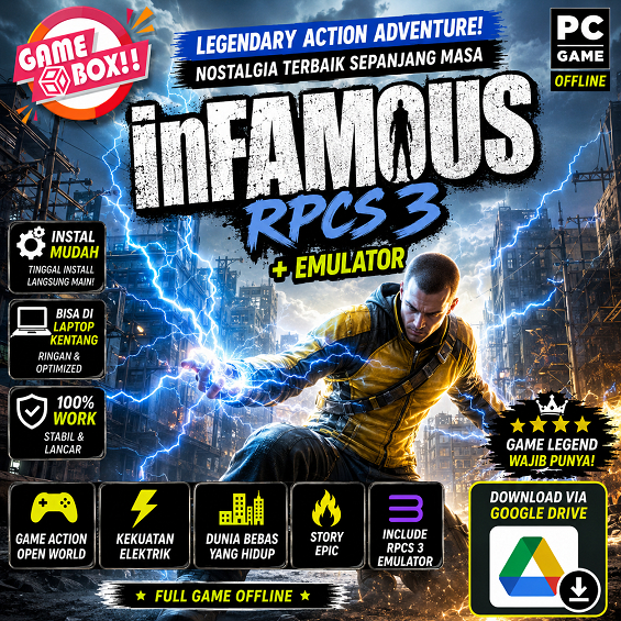 INFAMOUS + RPCS 3 EMULATOR  - GAME PC