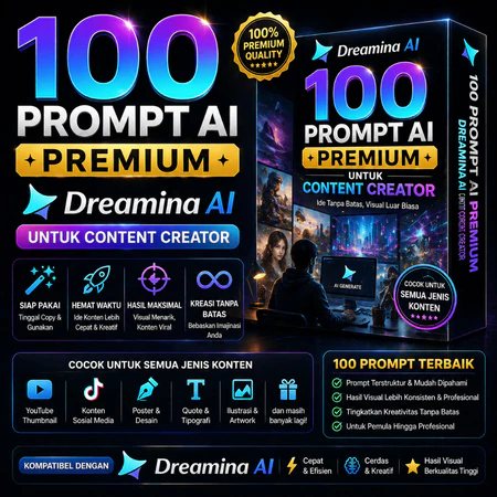 100 Prompt Premium Dreamina AI untuk Konten Kreator | Prompt Visual AI