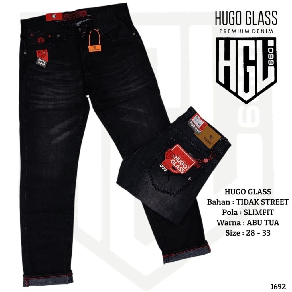 Celana Jeans Pria hugo class slimFit - Bahan Premium, Jahitan Rapi, Pola slimFit