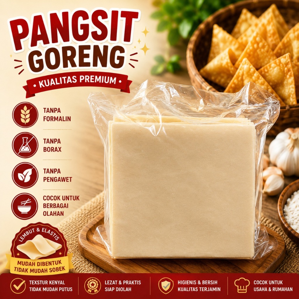 (BISA COD) KULIT PANGSIT GORENG KULIT PANGSIT SUPER PREMIUM KULIT BATAGOR PANGSIT BATAGOR PANGSIT DI