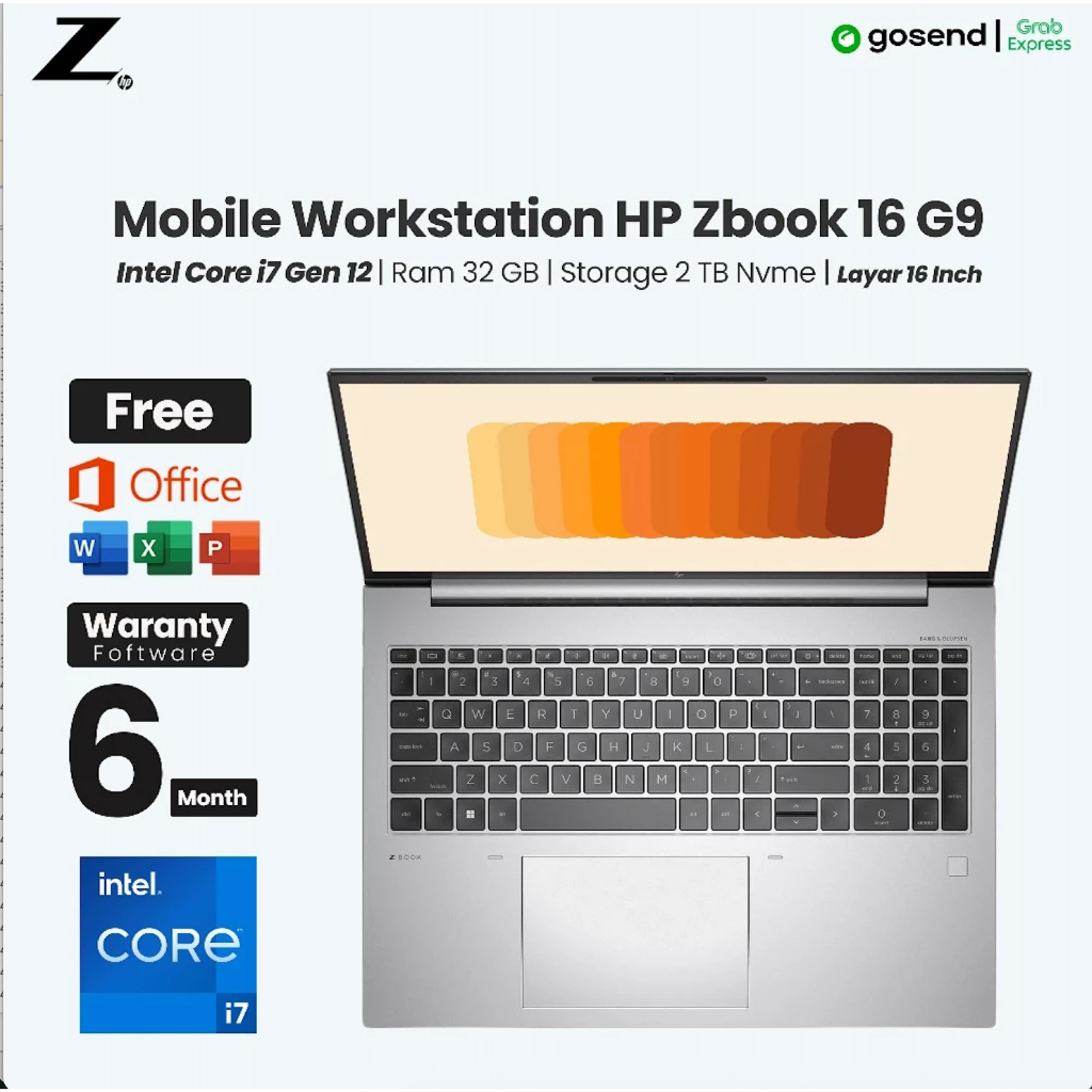 Mobile Workstation HP ZBook Firefly 16 G9 Intel Core i7 Gen 12 Ram 32 GB SSD 1 TB GPU Nvidia Quadro 
