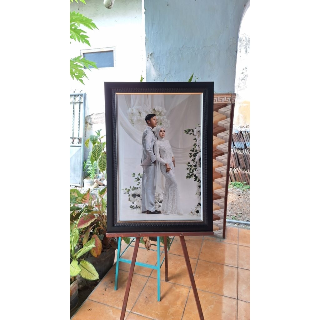Cetak Foto Pigura 16R (40x60cm) Dobel Frame/ Pigura Kaca / Cetak Foto Premium / Frame Foto Minimalis