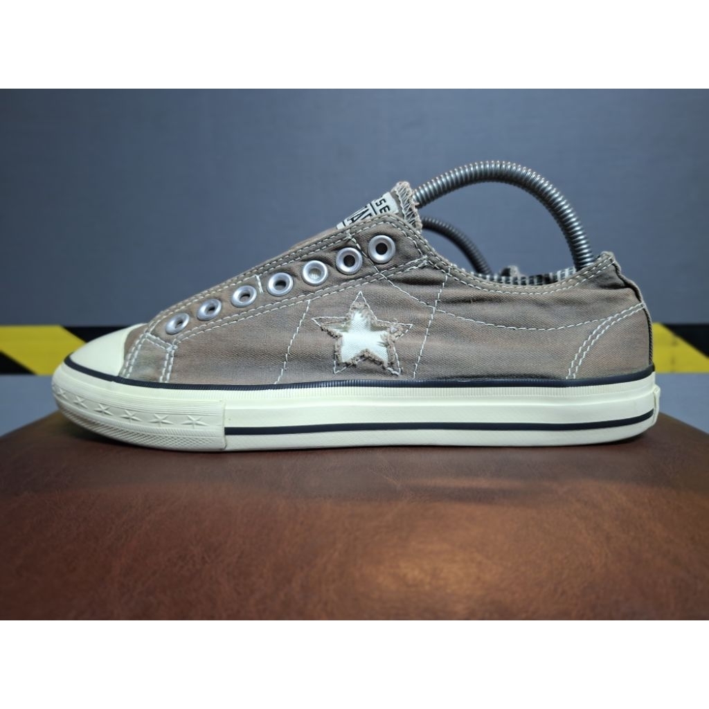 Converse One Star Slip-On Khaki Pattern Size 41 Ori Good Condition