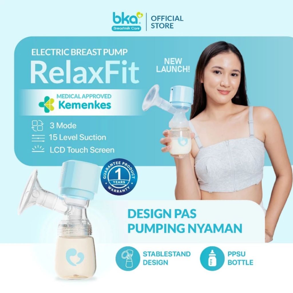 BKA Relaxfit Breast Pump | Pompa ASI Elektrik Nyaman & Pas | Breast Pump Elektrik tanpa Kabel | Elec