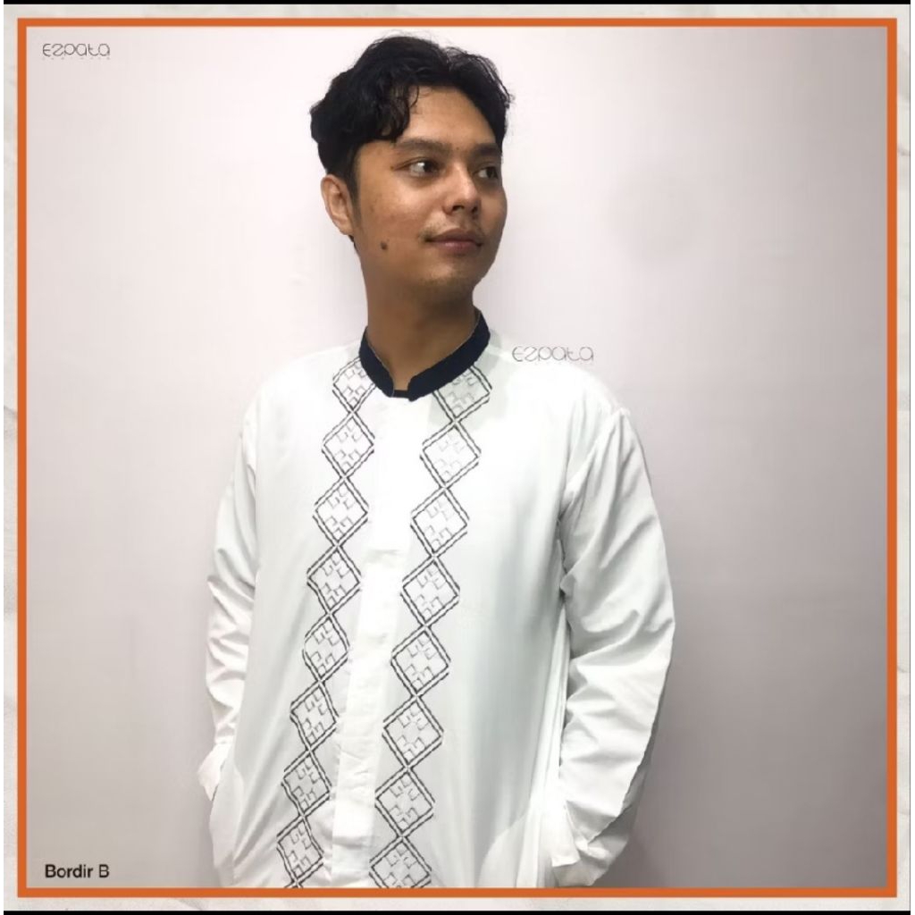 baju koko pria lengan panjang merk abdillah