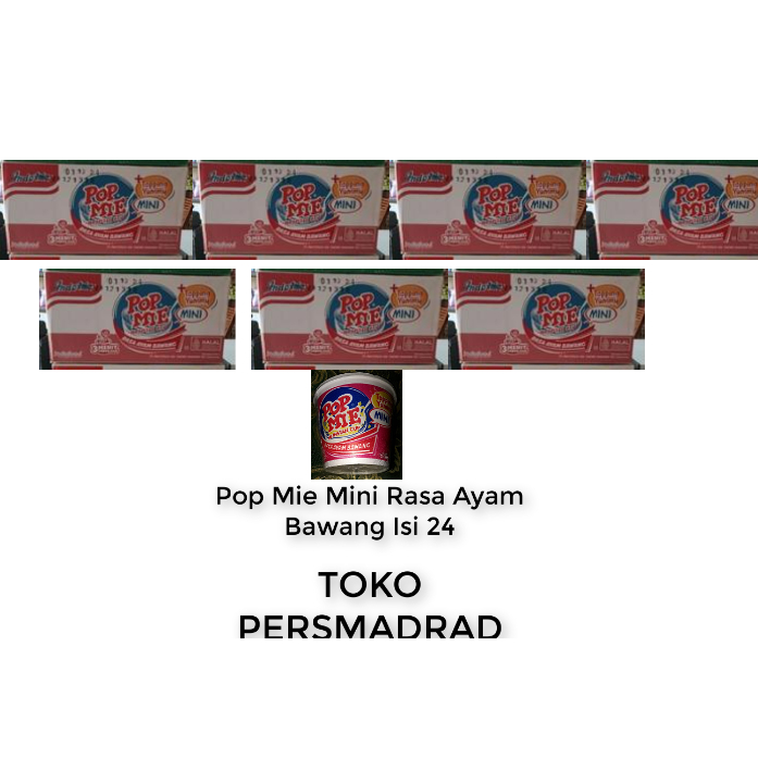 POP MIE MINI RASA AYAM BAWANG 1 DUS ISI 24