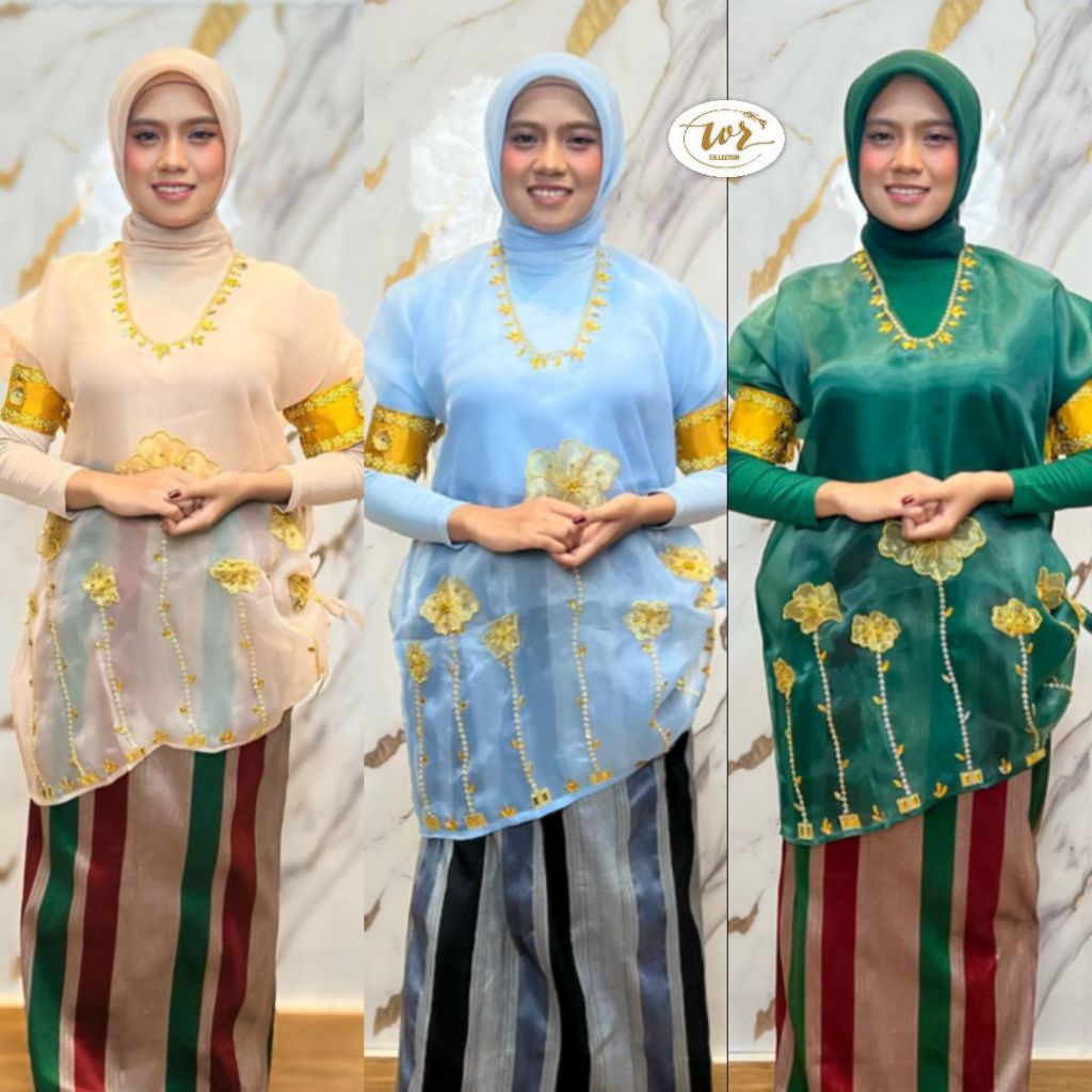 ORGANZA PAYET BUNGA/ Baju bodo Modern model payet