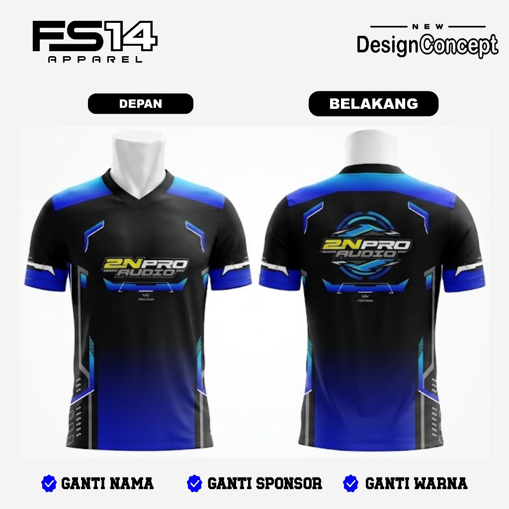 Baju Jersey Sound System Custom Desain Sendiri Bahan Kain Embos