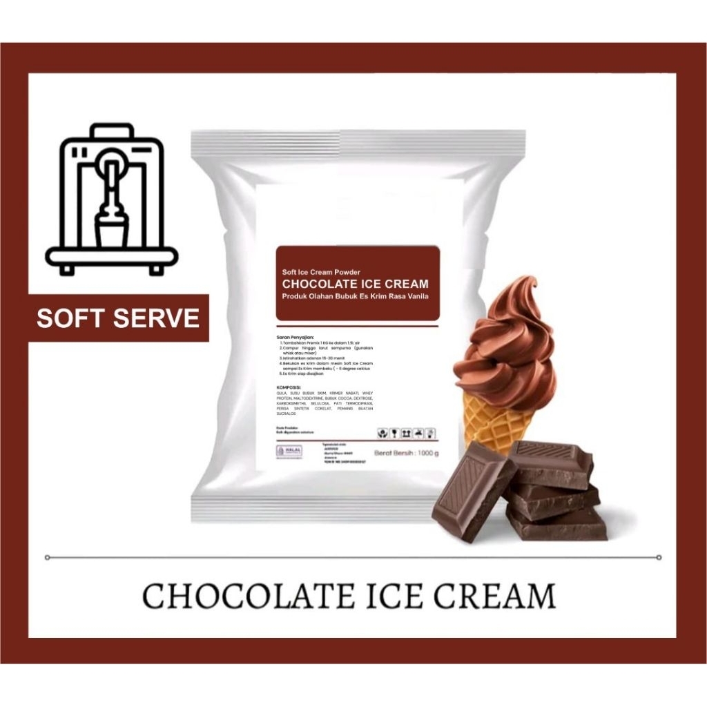 SOFT ICE CREAM COKLAT ES KRIM BUBUK