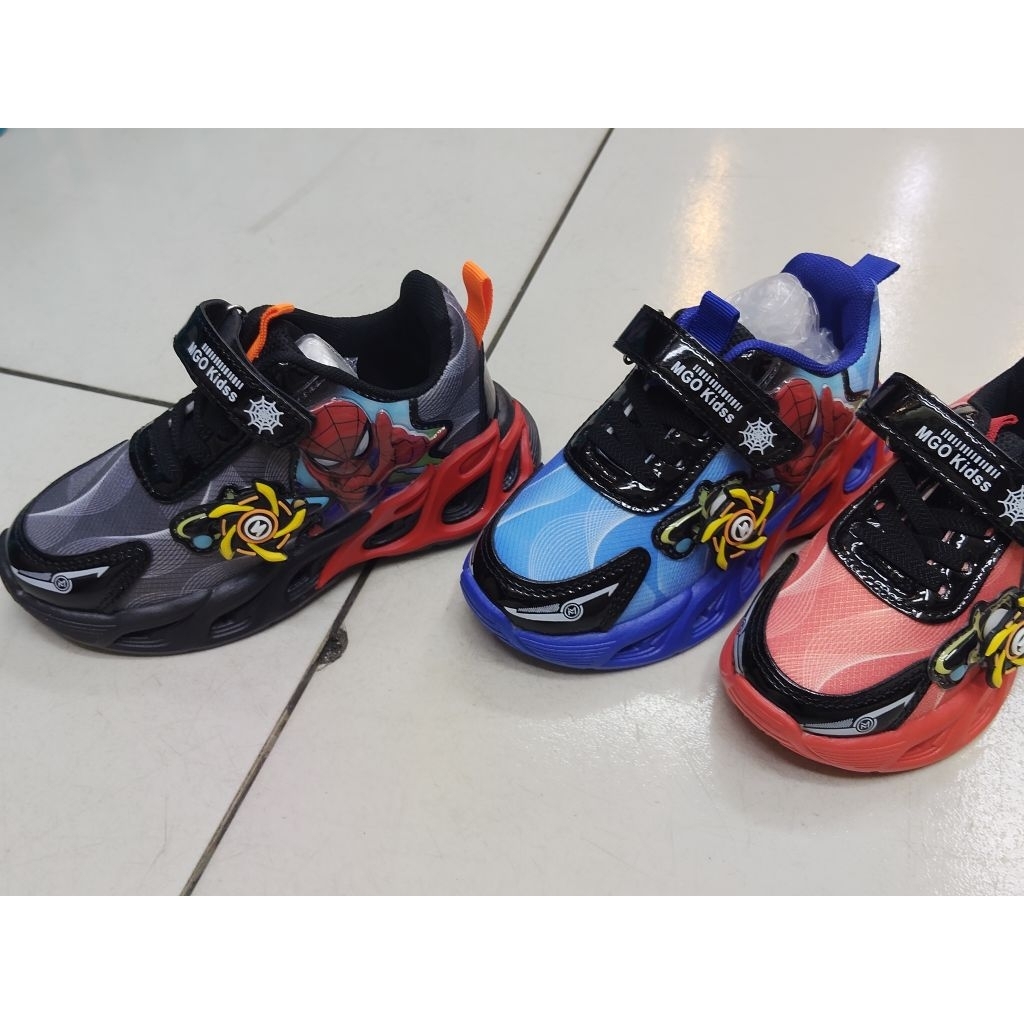 Sepatu LED Karakter Spiderman Anak Laki Laki_ Sepatu LED Anak_ Sepatu Karakter Spiderman Anak_Sepatu