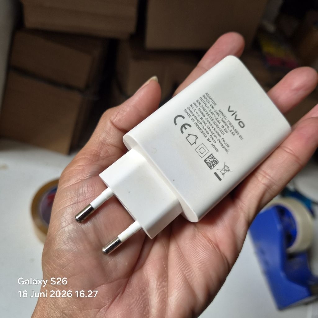 adaptor charger vivo original asli copotan bawaan hp