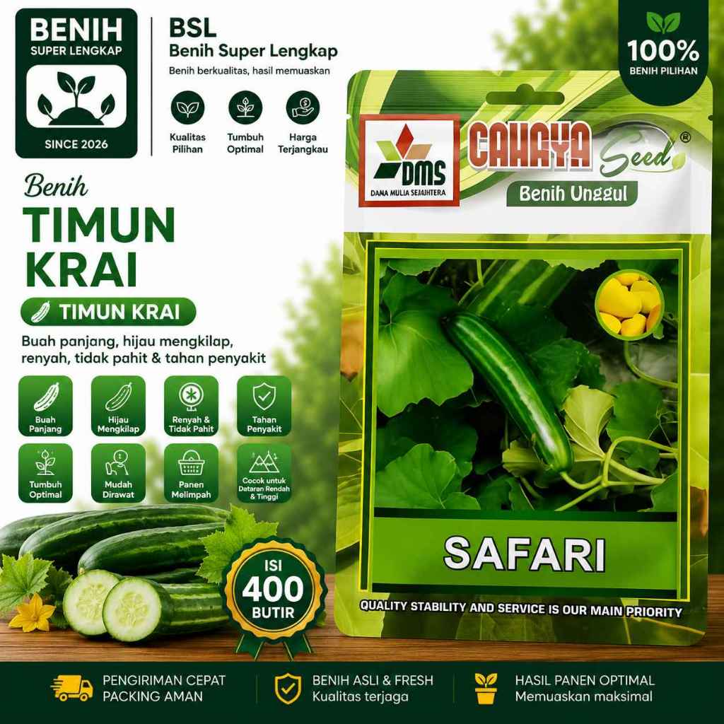 Kemasan Original | Benih Biji Timun Krai | Timun Krai Lalap | Mentimun Krai | UKI BIBIT