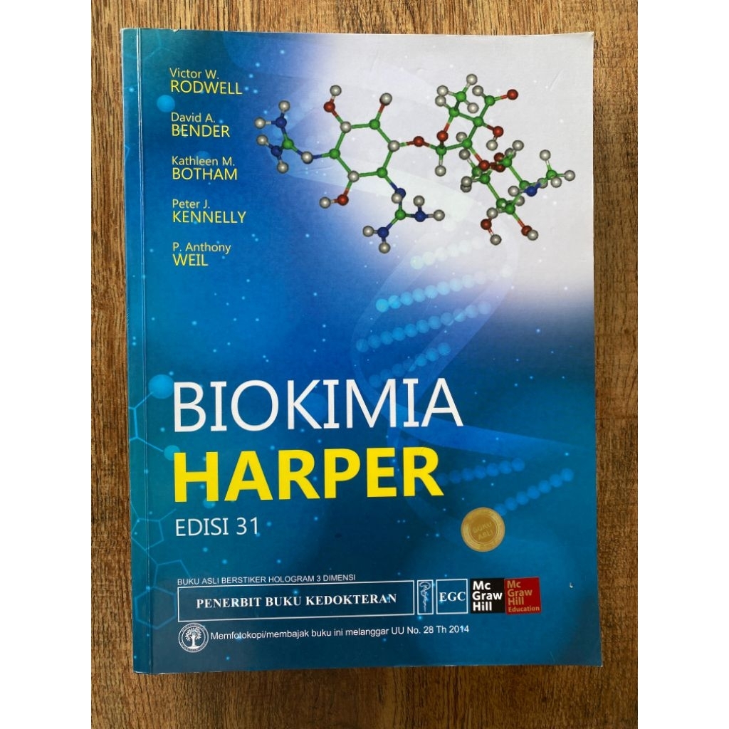 BUKU KEDOKTERAN BIOKIMIA HARPER EDISI 31