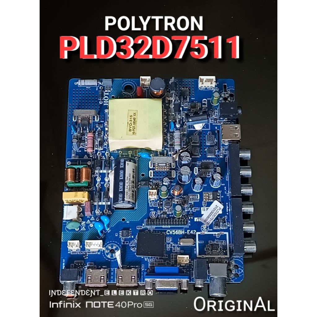 Mainboard Tv polytron PLD32D7511D  PLD 32T7511S  pld32d7511d   Mainboard Polytron Pld 32d7511 PLD32T