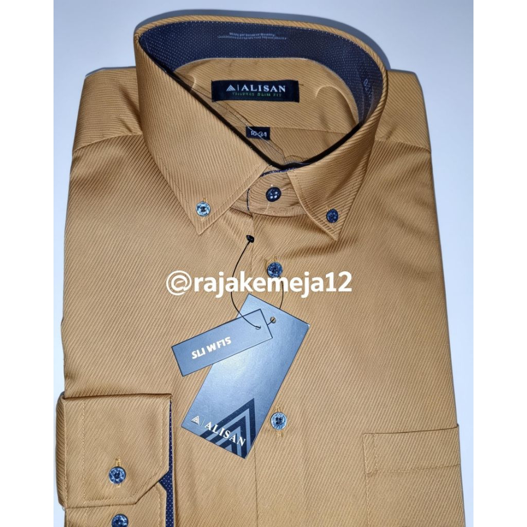 (100% original) ALISAN dobby slimfit warna COKLAT 7 NEW