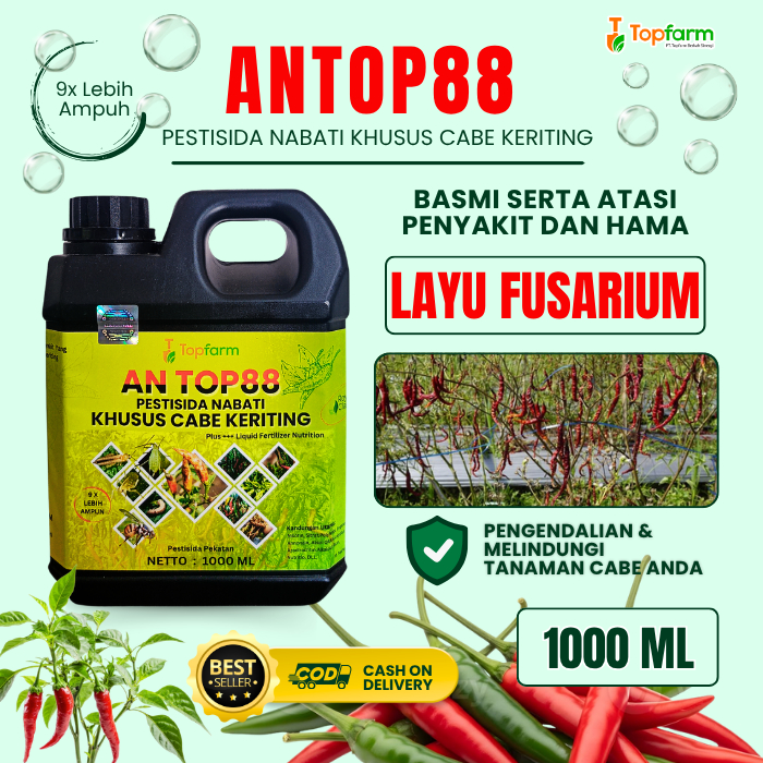 Pestisida Topfarm / Obat Layu Fusarium Cabai Keriting / Obat Semprot Daun Cabe Layu / Obat Layu Fusa