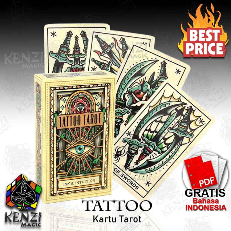 Kartu Tarot Tattoo Tarot Deck Ramalan 78 Kartu + Pdf Indonesia
