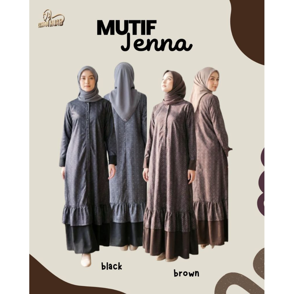 Mutif Jenna/ Gamis Mutif Jenna/ Gamis Mutif 2026/ Gamis Terbaru 2026/ Gamis Remaja/ Gamis Dewasa